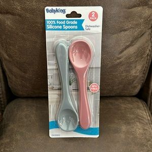 🌵3/$15 100% 2 pack Food Grade BabyKing Silicone Spoons (see description)